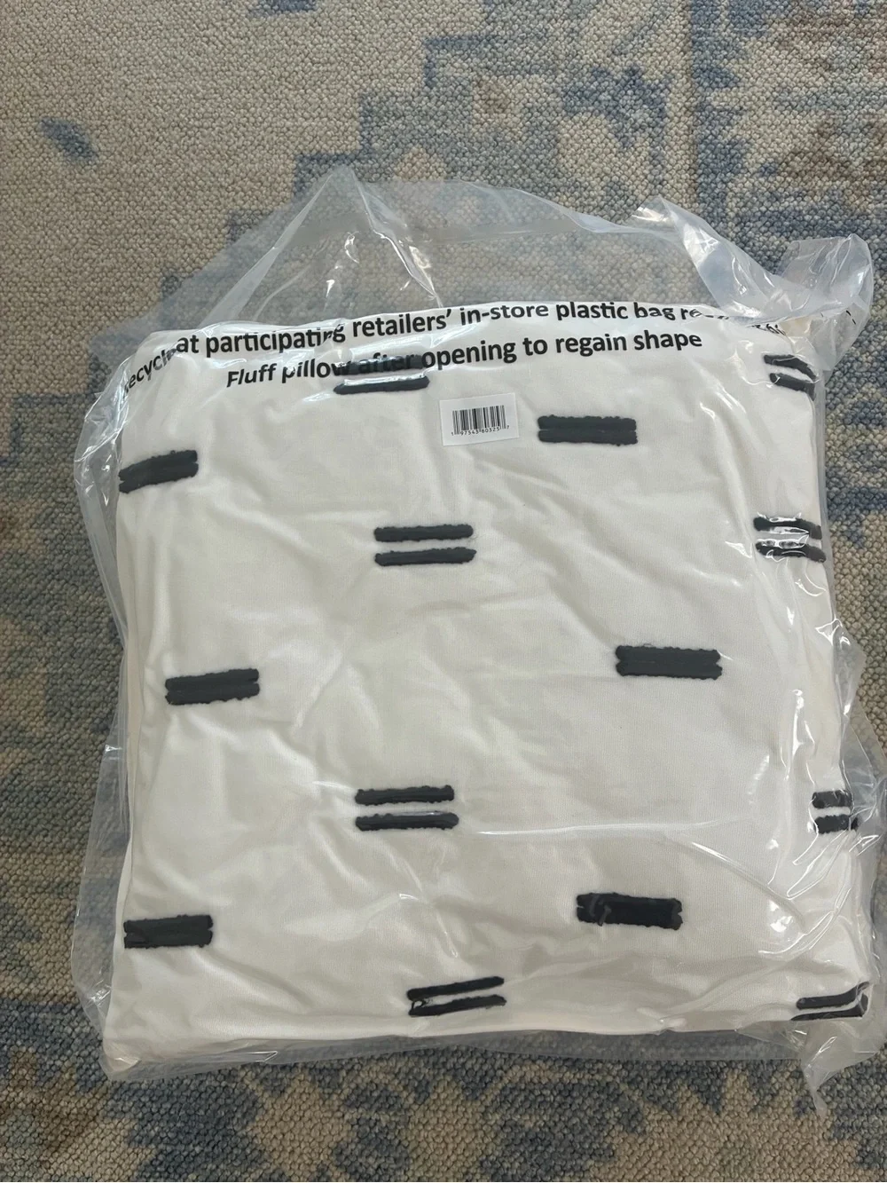 18 X 18 Decorative Black & White Pillows •Set of 2•